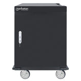 Manhattan Carrito de carga UVC con 32 puertos USB-A y 32 tomas de corriente alterna Laptop Piso 38 mm 3 mm 28 mm