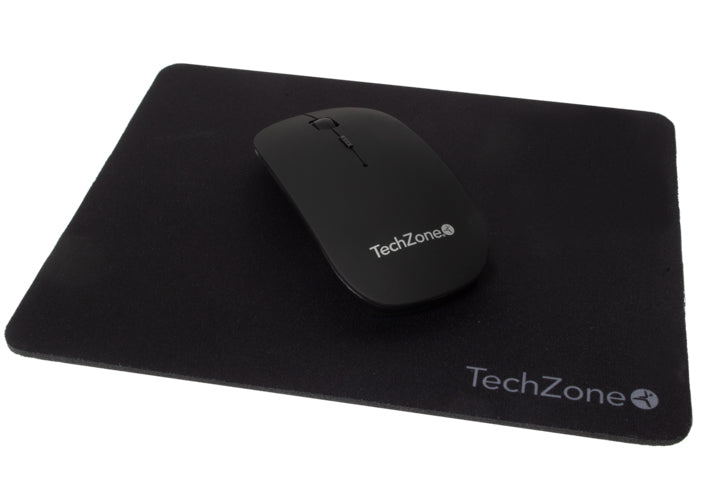 TechZone TZ18MOUINAMP-NG ratón Ambidiestro RF inalámbrico 1600 DPI, Negro