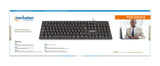 Manhattan 179324 Teclado Oficina Alámbrico USB Interruptor mecánico