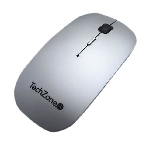 TechZone TZ18MOUINAMP-PL ratón Ambidiestro RF inalámbrico 1600 DPI, Plata