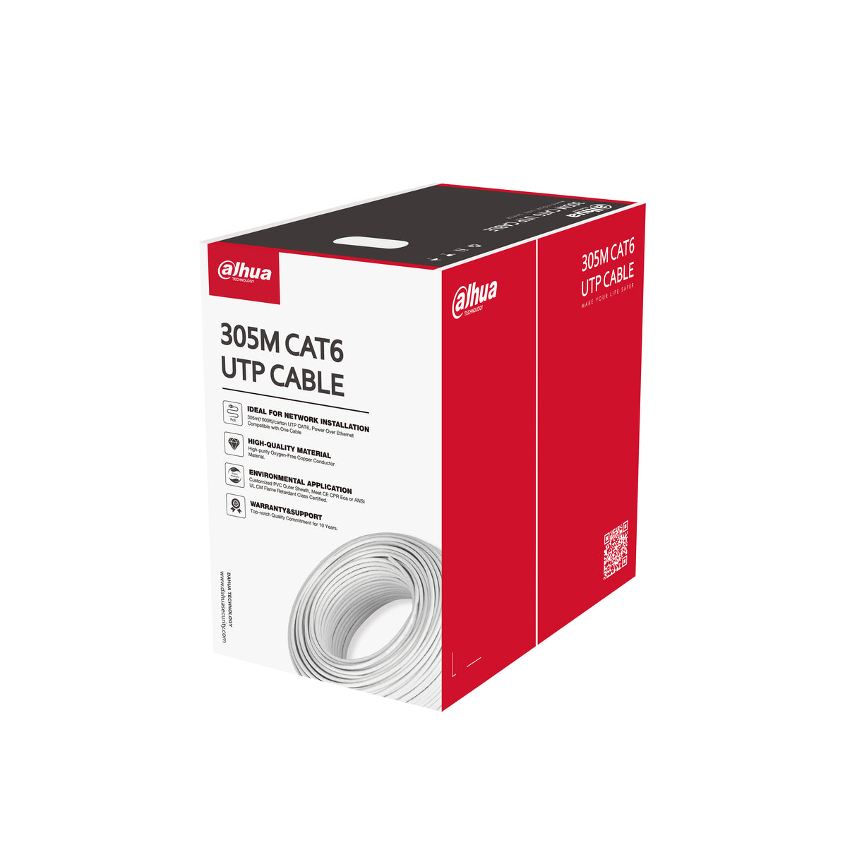 Dahua Technology DH-PFM920I-6UN-C Cable Blanco 305 m Cat6 U/UTP (UTP)
