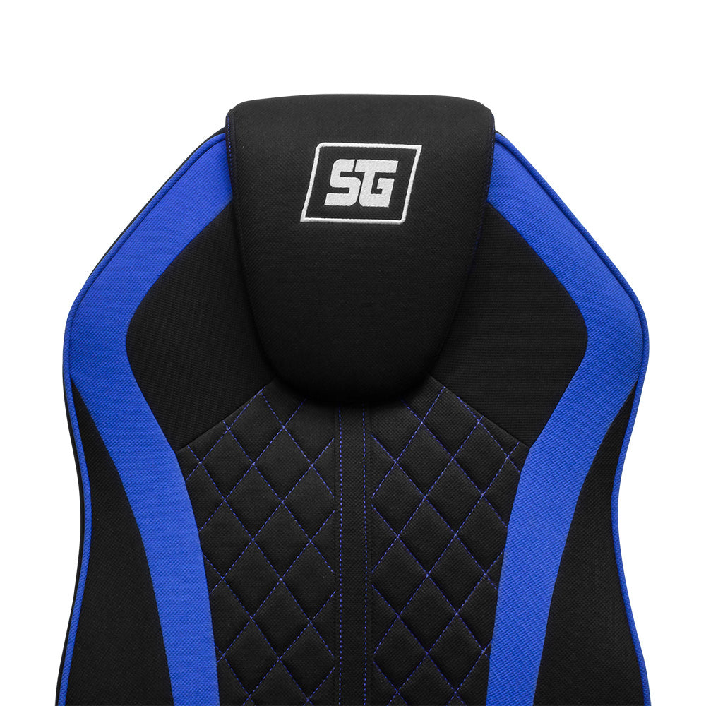 Vorago CGC300 Silla universal para juegos asiento acolchado Negro, Azul, 120 kg, respaldo acolchado, Espuma
