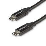 StarTech.com Cable de 50cm USB-C a USB-C con capacidad para Entrega de Alimentación de 5A - USB TipoC - Cable de Carga U