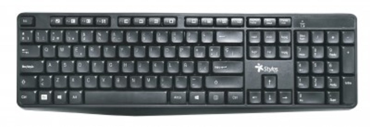 Stylos STPTEC4B teclado Oficina RF inalámbrica + USB Español Negro