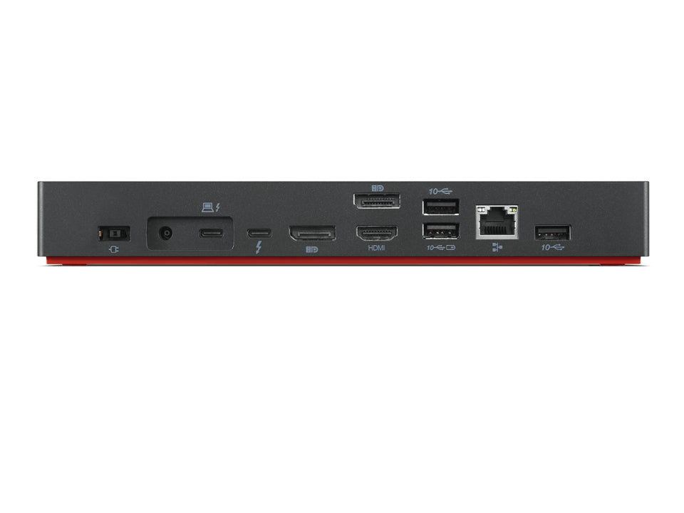 Lenovo 40B00300US base para portátil y replicador de puertos Alámbrico Thunderbolt 4 Negro, Rojo