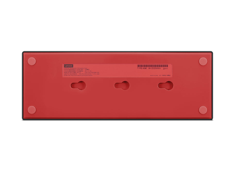 Lenovo 40B00300US base para portátil y replicador de puertos Alámbrico Thunderbolt 4 Negro, Rojo