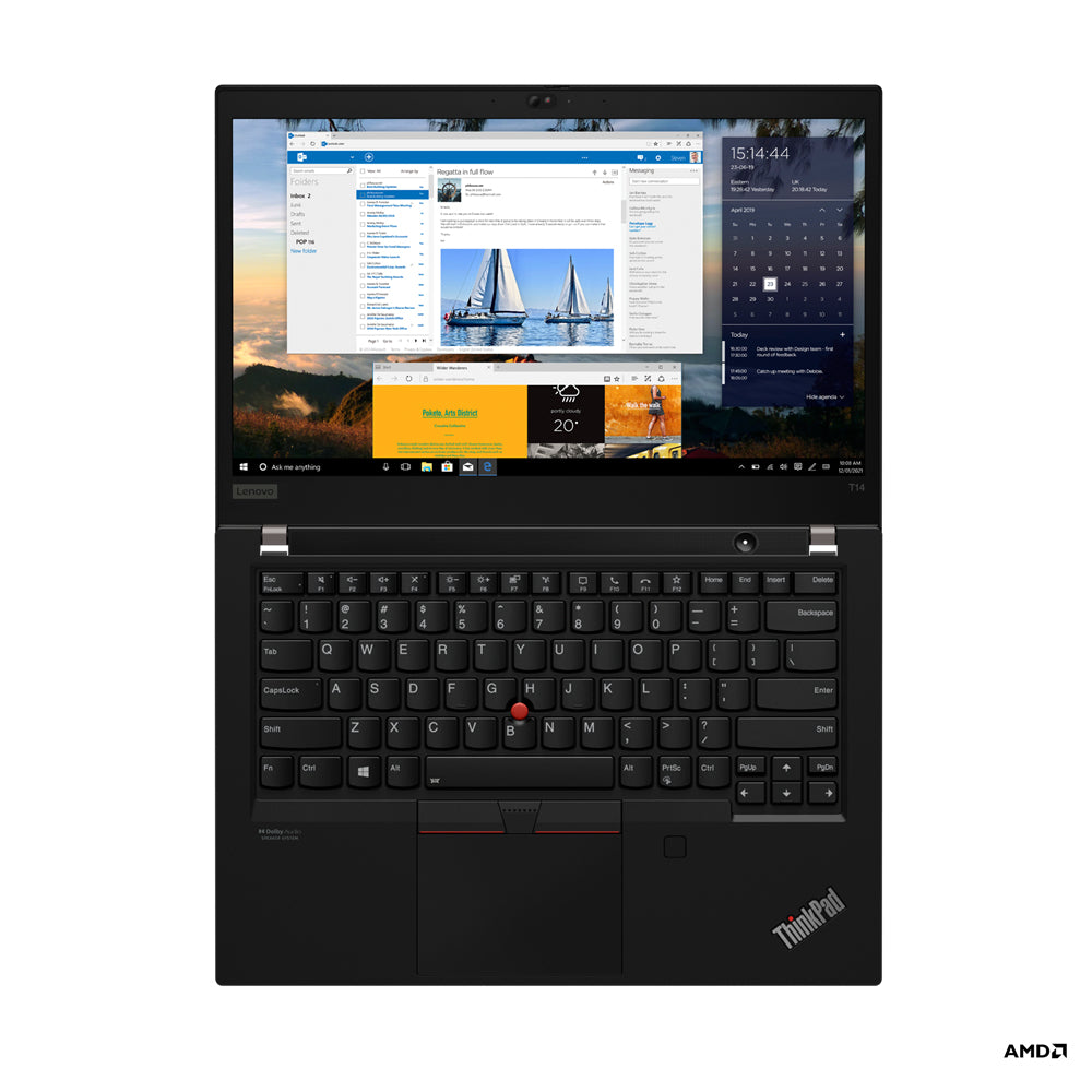 Lenovo ThinkPad T14 Gen 2 (AMD) Laptop Portátil Negro Concha 35,6 cm (14")