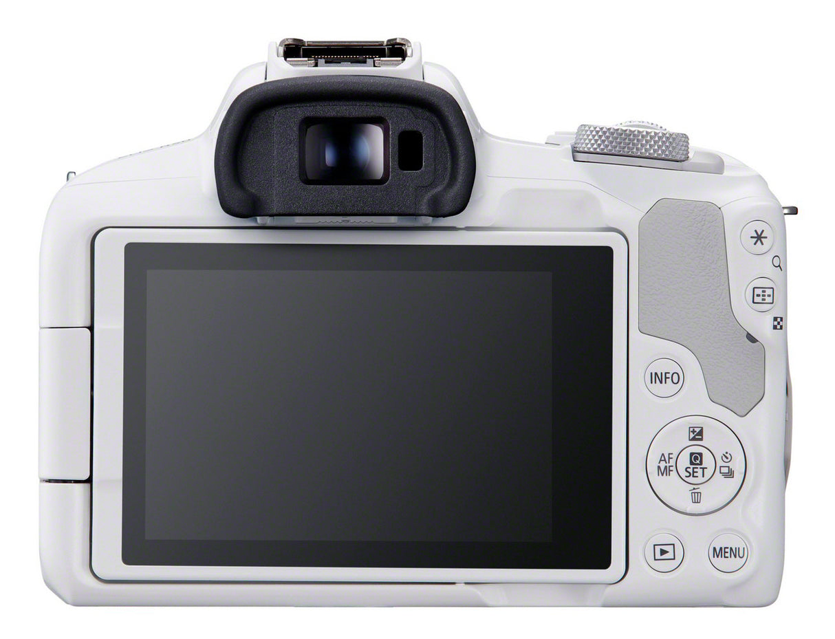 Canon EOS R50 Mirrorless Camera with 18-45mm Lens MILC 24.2 MP CMOS 6000 x 4000 Pixeles Blanco, 4K Ultra HD, Pantalla táctil