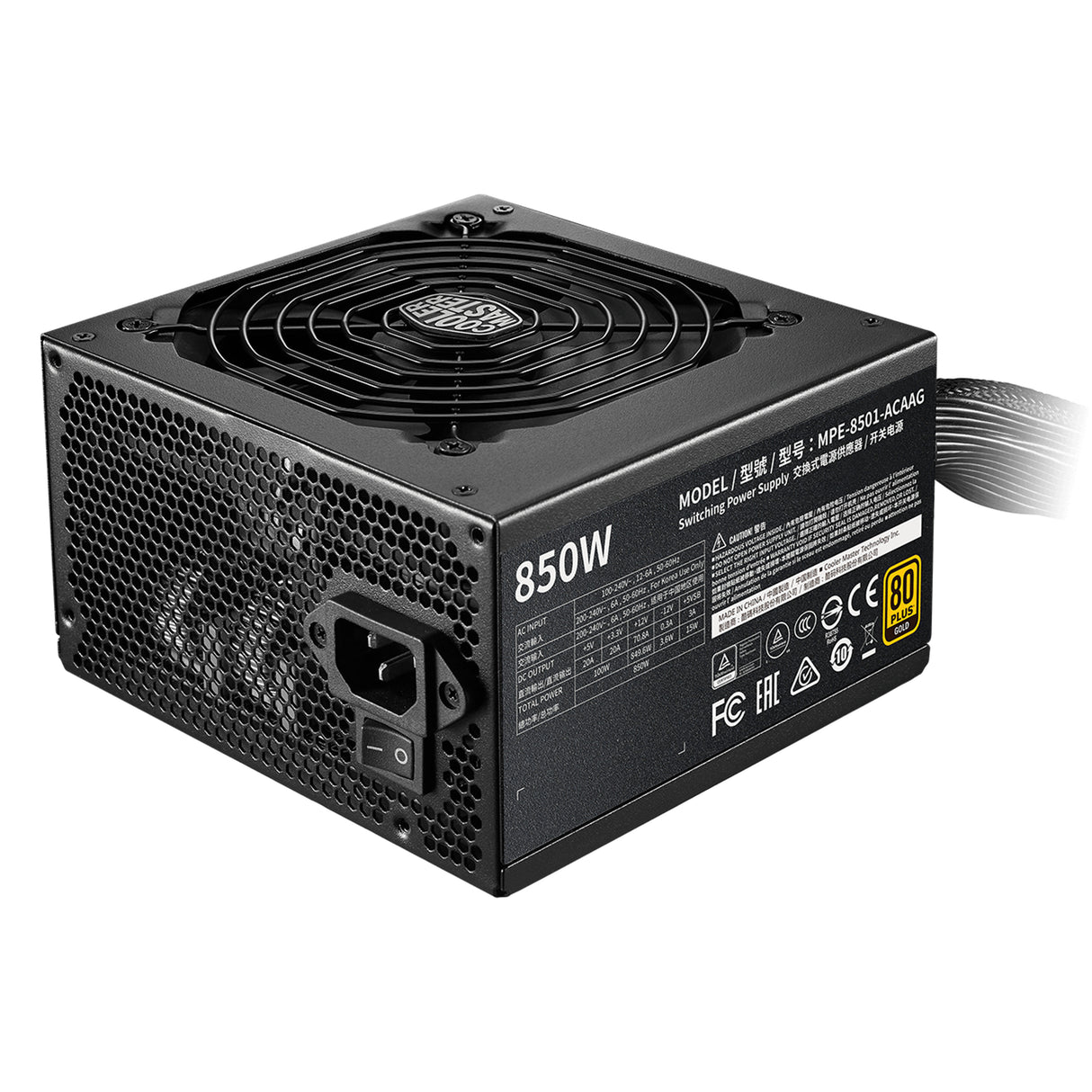 Cooler Master MWE Gold 850 - V2 unidad de fuente de alimentación 850 W 24-pin ATX ATX Negro