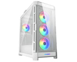 COUGAR CGR-5AD1W-RGB carcasas ordenador Metal, Nylon, Vidrio templado Midi Tower PC Blanco