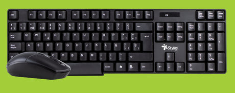 Stylos STPKTM3B teclado Ratón incluido Oficina RF inalámbrica + USB Español Negro