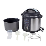 Midea MPC6N2SDSS olla eléctrica a presión 6 L Negro, Plata, 1 pieza(s)