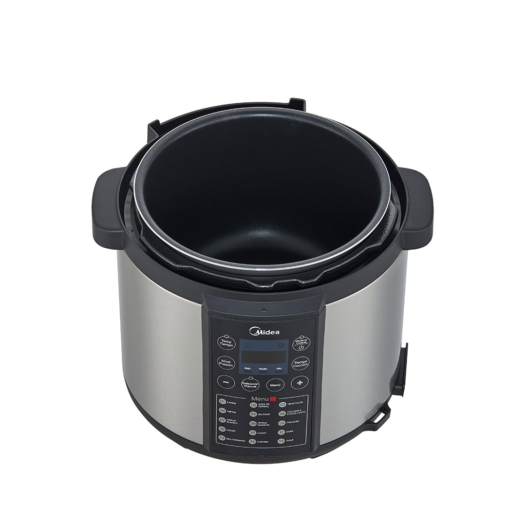 Midea MPC6N2SDSS olla a presión 6 L Negro, Plata
