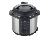 Midea MPC6N2SDSS olla eléctrica a presión 6 L Negro, Plata, 1 pieza(s)