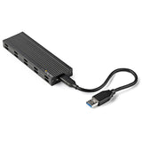 StarTech.com Caja Externa USB-C de 10Gbps a NVMe M.2 or SSD SATA M.2 - Carcasa de Aluminio Portátil para SSD NGFF M.2 PC