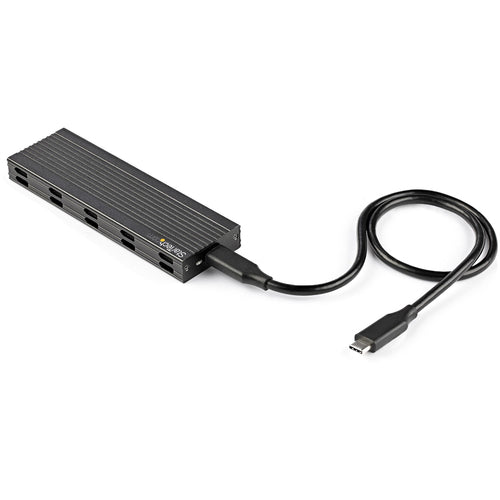 StarTech.com Caja Externa USB-C de 10Gbps a NVMe M.2 or SSD SATA M.2 - Carcasa de Aluminio Portátil para SSD NGFF M.2 PC
