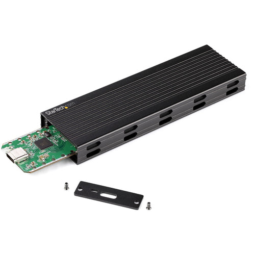 StarTech.com Caja Externa USB-C de 10Gbps a NVMe M.2 or SSD SATA M.2 - Carcasa de Aluminio Portátil para SSD NGFF M.2 PC