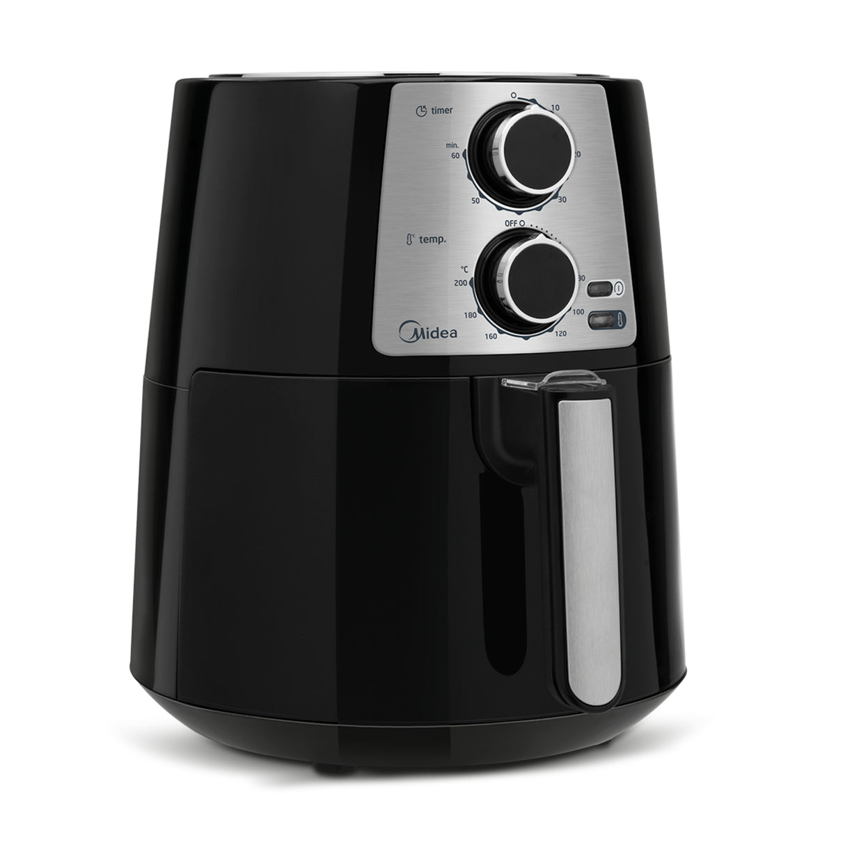 Midea MAF35N2SEB freidora 3.5 L Freidora de aire caliente Negro, Giratorio, Acero inoxidable
