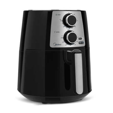 Midea MAF35N2SEB freidora 3.5 L Freidora de aire caliente Negro, Giratorio, Acero inoxidable