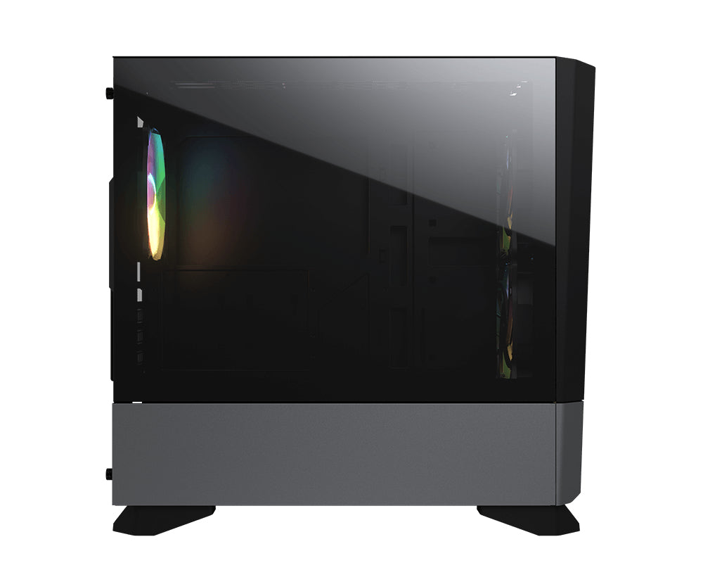 COUGAR CGR-5JM8B-AIR-RGB carcasas ordenador Mini Tower PC Negro micro ATX, Mini-ITX