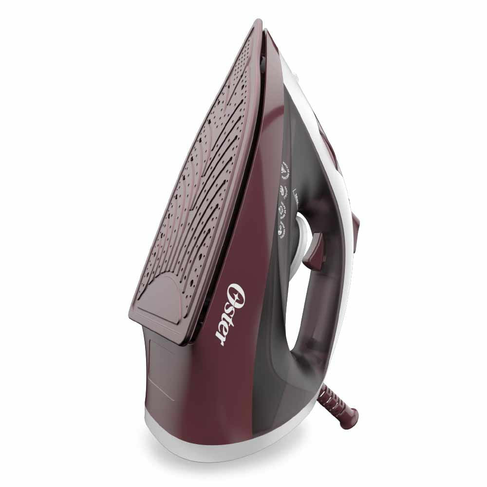 Oster GCSTBS6002 plancha Plancha a vapor Suela antiadherente 1250 W Café, Blanco, 360°