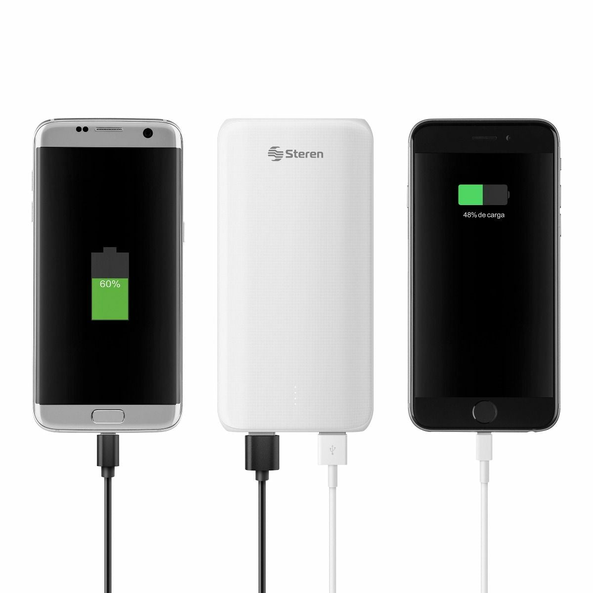 Steren MOV-1000 batería externa 10000 mAh Blanco | Baterías externas