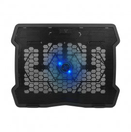 Vorago CP-103 enfriador para laptop 39.6 cm (15.6") Negro, 1 pieza(s), Azul, USB