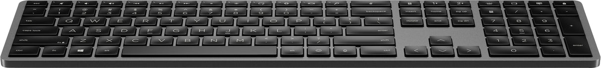 HP Teclado inalámbrico 975 de modo dual, Tamaño completo (100%), RF inalámbrico + bluetooth, Negro