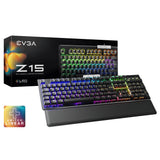 EVGA Z15 teclado Juego USB Español Negro