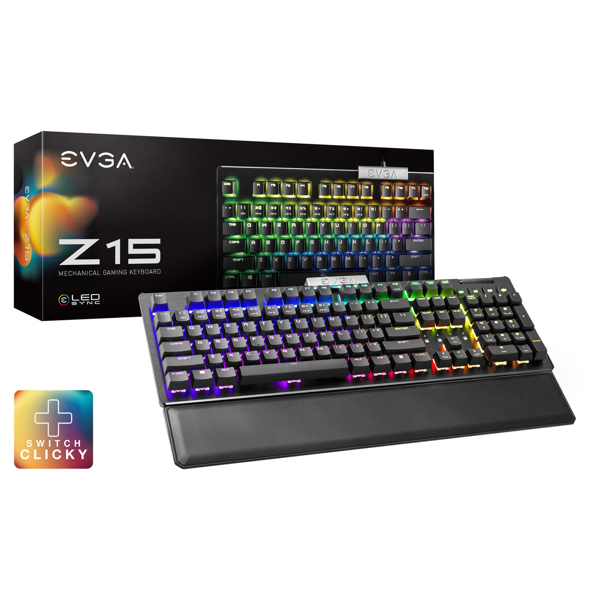 EVGA Z15 teclado Juego USB Español Negro