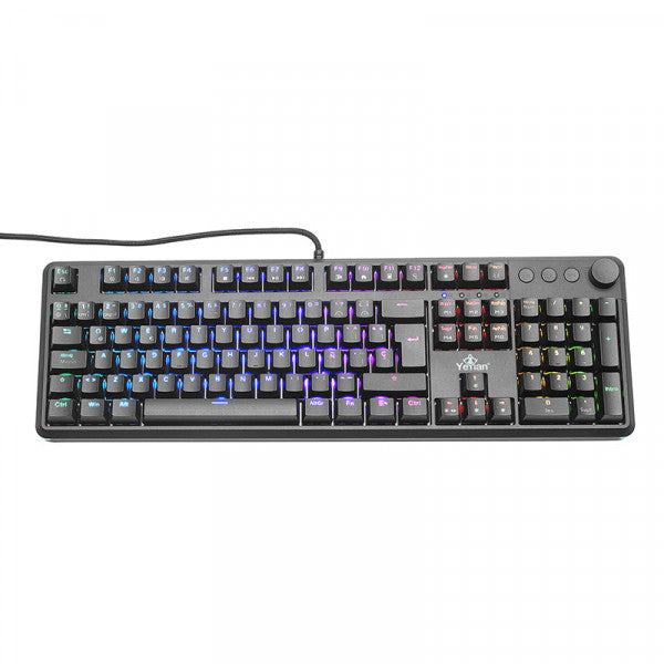 Yeyian Asward Series 3000 teclado Hogar USB QWERTY Negro, Alámbrico, Interruptor mecánico, LED RGB