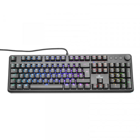 Yeyian Asward Series 3000 teclado Hogar USB QWERTY Negro, Alámbrico, Interruptor mecánico, LED RGB