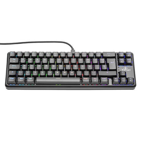Yeyian YTM-28210B teclado Juego USB QWERTY Negro, Alámbrico, Interruptor mecánico, LED RGB