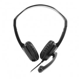 Vorago HS-400 audífono y auriculare Auriculares Alámbrico Diadema Oficina/Centro de llamadas Negro, 20 - 20000 Hz, 185 g