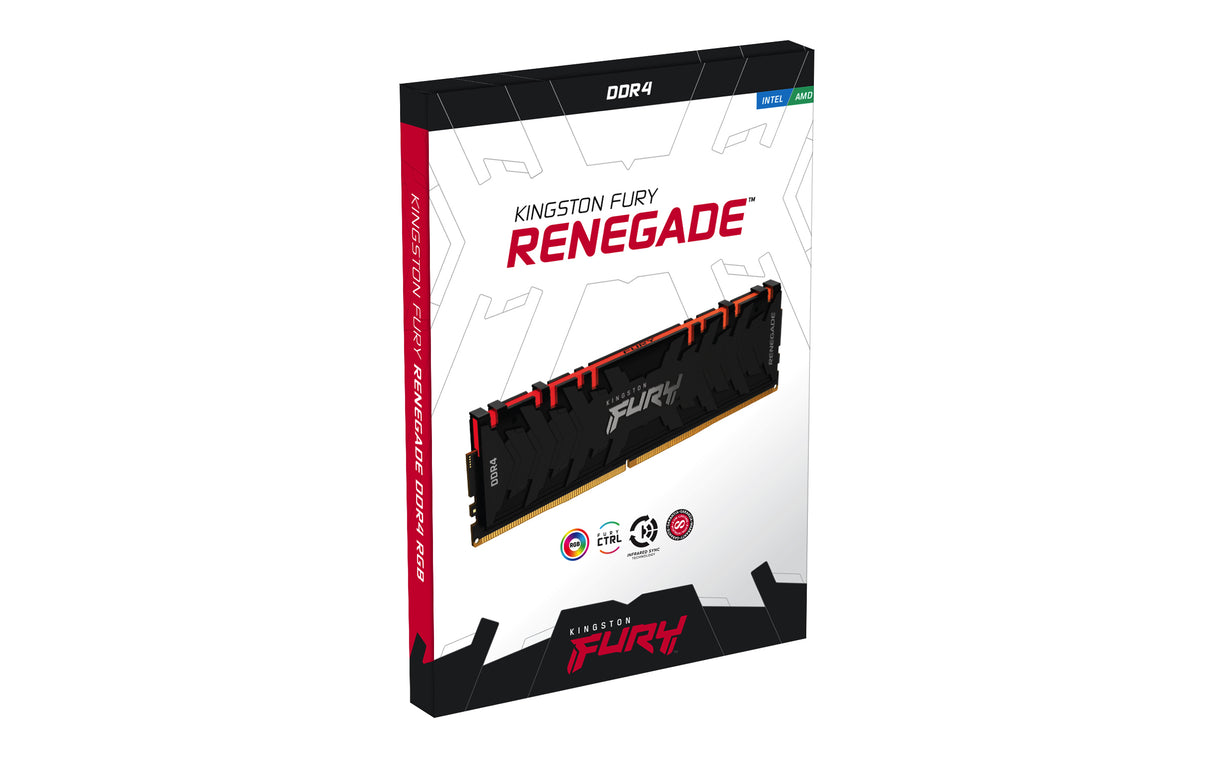 Kingston Technology FURY Renegade RGB módulo de memoria 8 GB 1 x 8 GB DDR4 288-pin DIMM, Negro