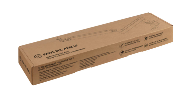 Elgato Wave Mic Arm LP Soporte para micrófono de radiodisfusión, Base para escritorio, Negro, Metal