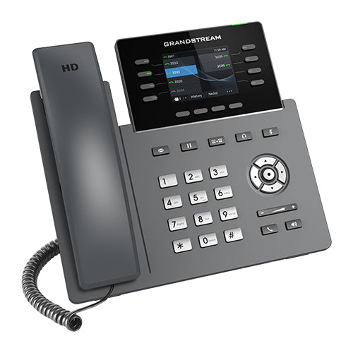 Grandstream Networks GRP2624 teléfono IP Negro 8 líneas TFT Wifi, Terminal con conexión por cable, En banda, Fuera de ba
