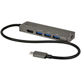 StarTech.com Adaptador Multipuertos USB-C - Docking Station USB Tipo C a HDMI 2.0b 4K de 60Hz (HDR10) - PD de 100W de Paso - Hub USB 3.0 de 4 Puertos - Replicador USBC - con Cable de 30cm Laptop USB 3.2 Gen 1 (3.1 Gen 1) Type-C 3 1 Si