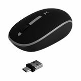 Perfect Choice PC-045175 ratón Ambidiestro RF Wireless + USB Type-C 1000 DPI, Negro