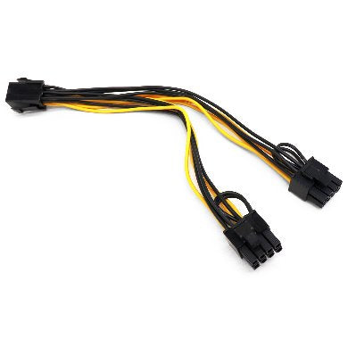 BRobotix 963852 Cables de alimentación interna PCI-E (6-pin) 2 x PCI-E (8-pin) 0,2 m