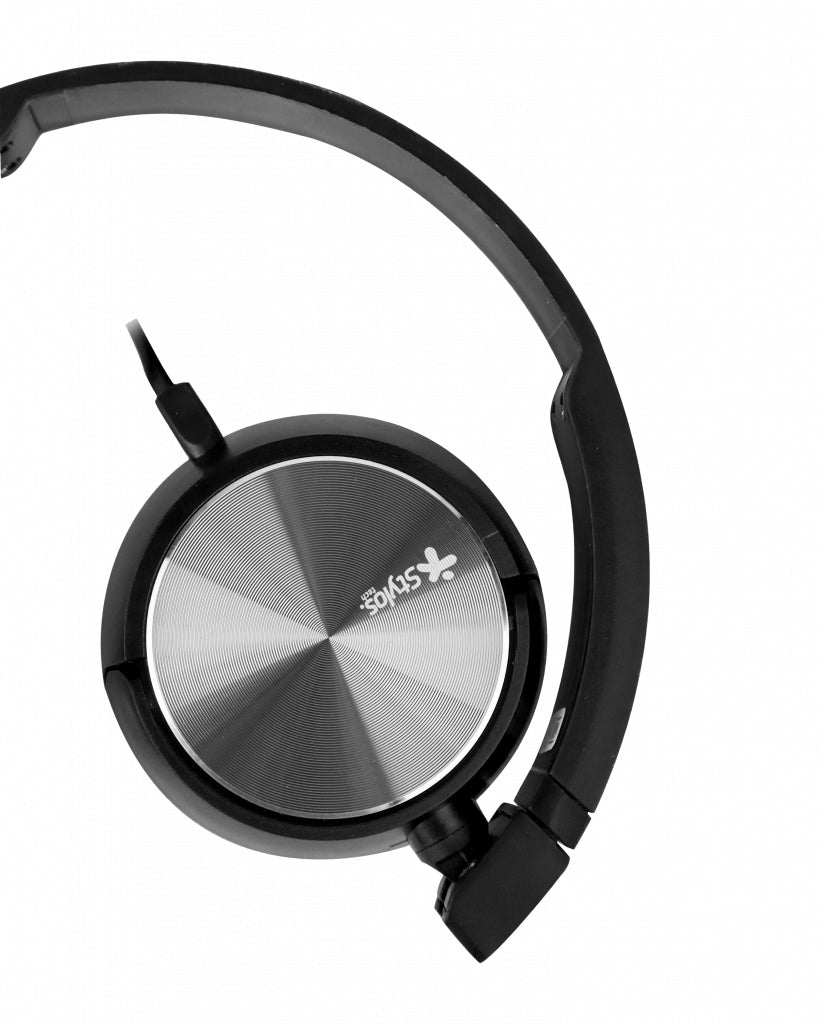 AUDIFONO STYLOS DIADEMA ALAMBRICA, NEGRA, MANOS LIBRES, 3.5mmm, ERGONOMICA