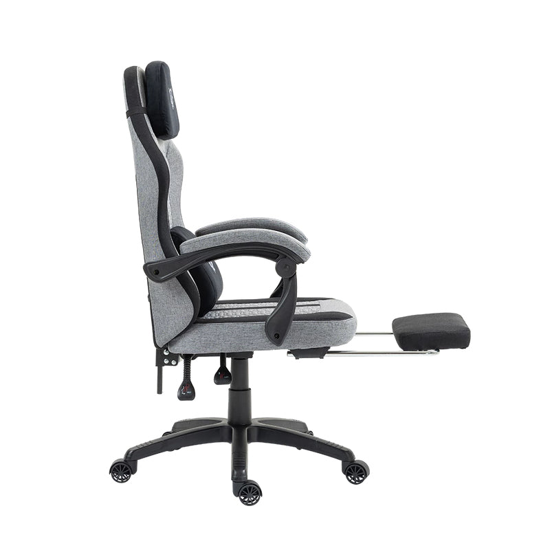 Balam Rush BR-940757 silla para videojuegos Silla universal para juegos Asiento acolchado tapizado Gris, 120 kg, Respald