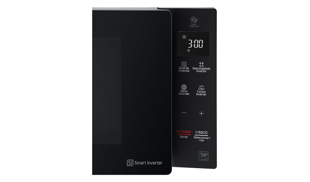 LG MS1536GIS microondas Negro Microondas con grill Encimera 42 L
