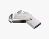 SanDisk Ultra Dual Drive Luxe unidad flash USB 128 GB USB Type-A / USB Type-C 3.2 Gen 1 (3.1 Gen 1) Acero inoxidable
