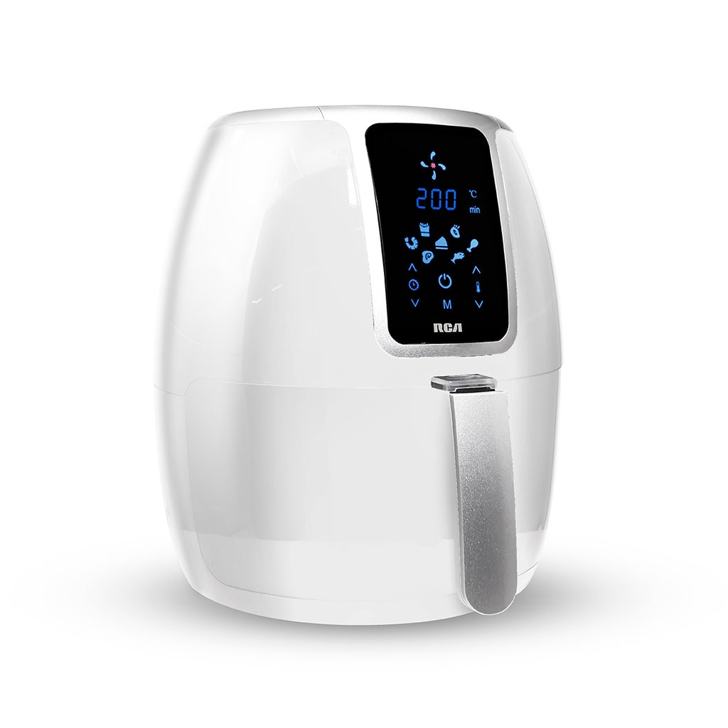 RCA RC-102 freidora Sencillo 3.5 L Independiente 1300 W Freidora de aire caliente Plata, Blanco, Tocar