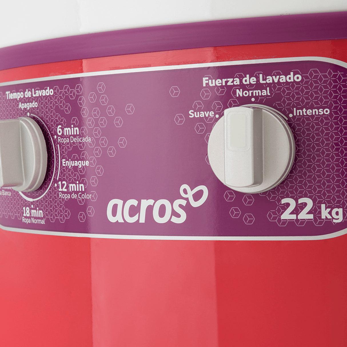 Acros ALF2253EC lavadora Carga superior 22 kg Coral, Blanco