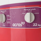 Acros ALF2253EC lavadora Carga superior 22 kg Coral, Blanco