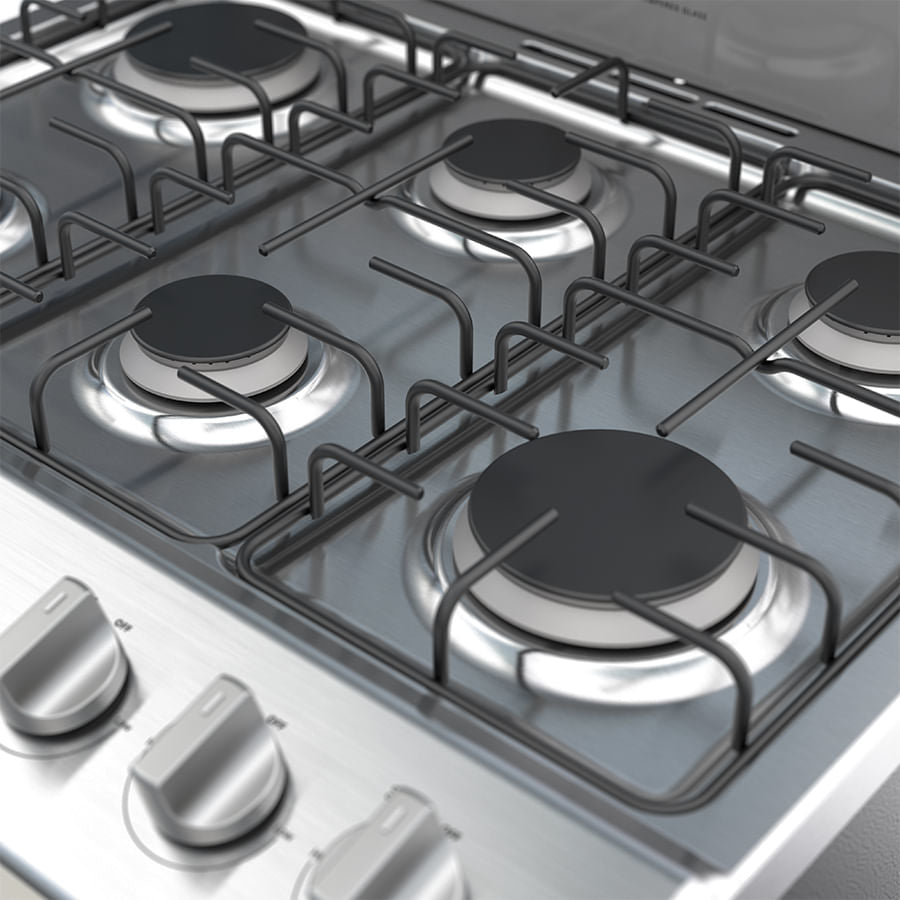 Whirlpool WFR3200D cocina Cocina independiente Gas Encimera de gas Gris