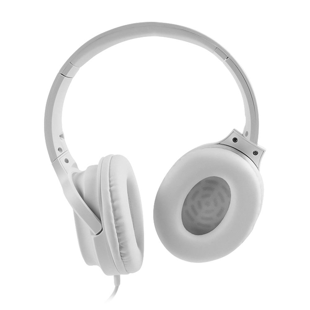Vorago HP-301-WH audífono y auriculare Audífonos Alámbrico Diadema Llamadas/Música Blanco, 20 - 20000 Hz, 183 g