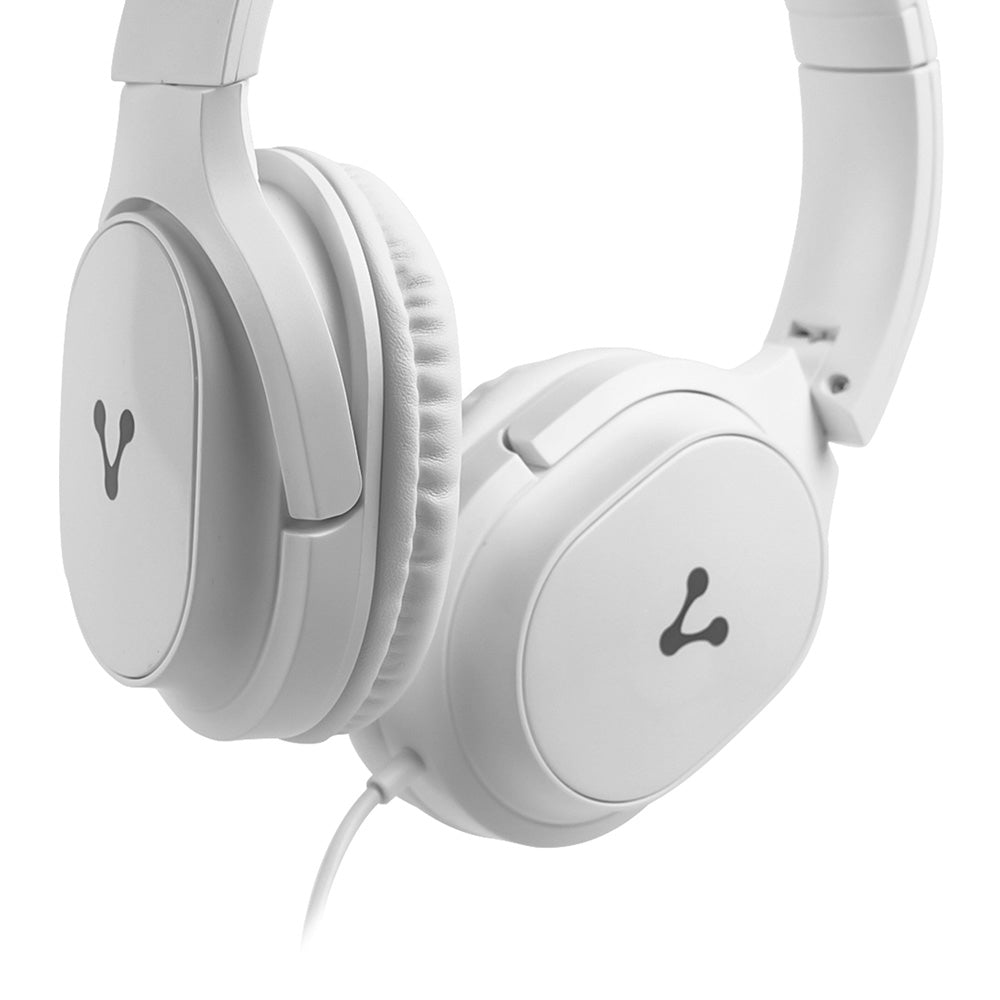 Vorago HP-301-WH audífono y auriculare Audífonos Alámbrico Diadema Llamadas/Música Blanco, 20 - 20000 Hz, 183 g